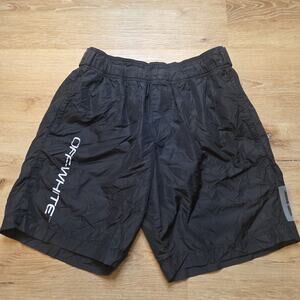 Off-White c/o Virgil Abloh Mens M Black Logo Nylon Swim Shorts Trunks Albania